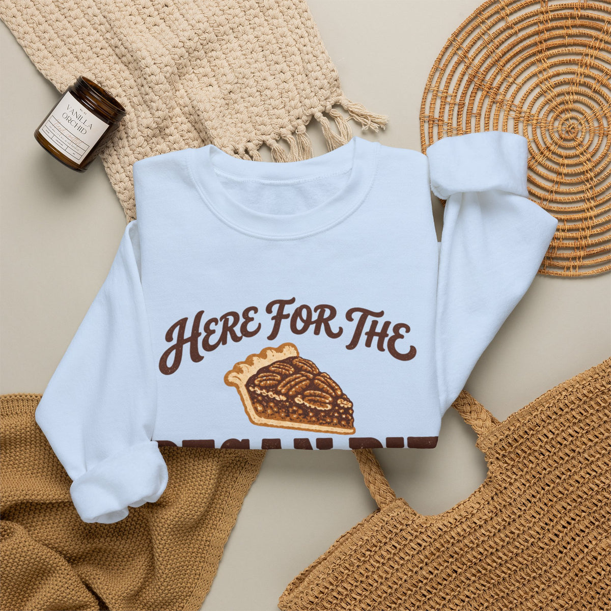 Here for the Pecan Pie Y'all Thanksgiving Sweatshirt
