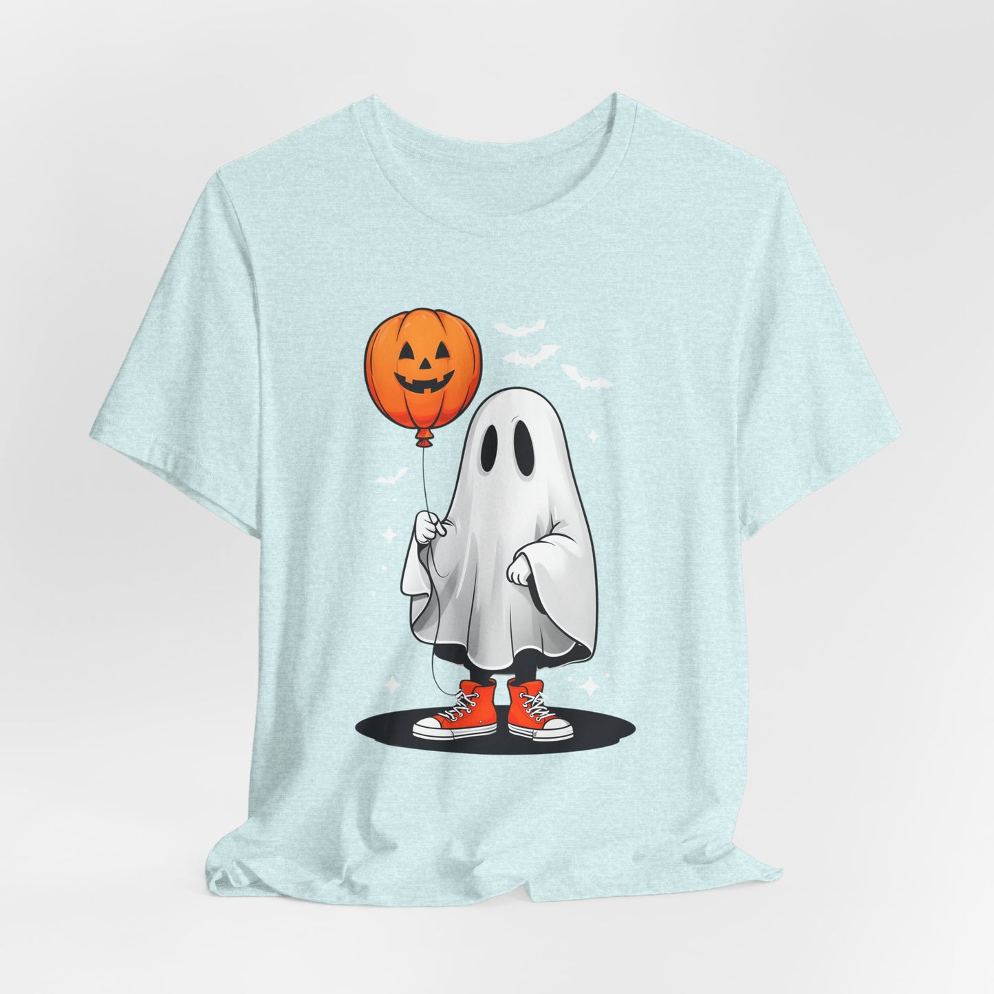 Ghost Tee with Orange Hightops and Pumpkin Balloon
