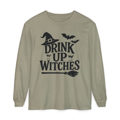 Funny Halloween Long Sleeve T-Shirt - Drink Up Witches