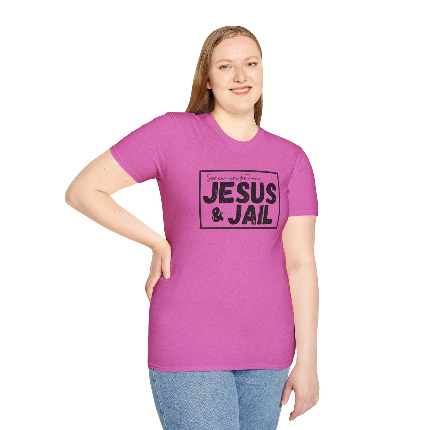 Somewhere Between Jesus & Jail T-Shirt