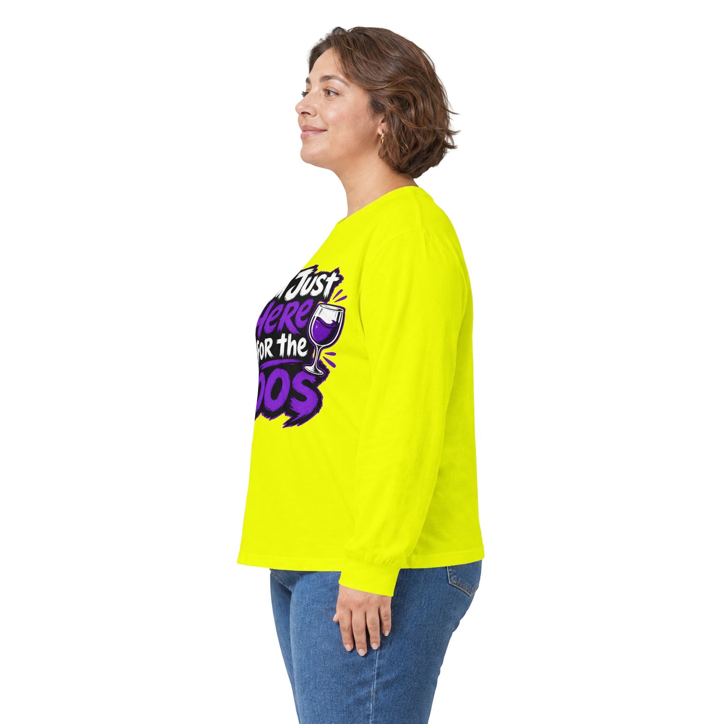 I'm Just Here for the Boos Halloween T-Shirt Ghosts & Cocktails Long Sleeve