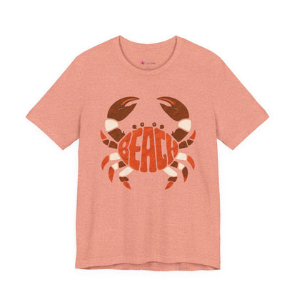 Beach Crab Graphic Tee — Retro Coastal Summer T-Shirt