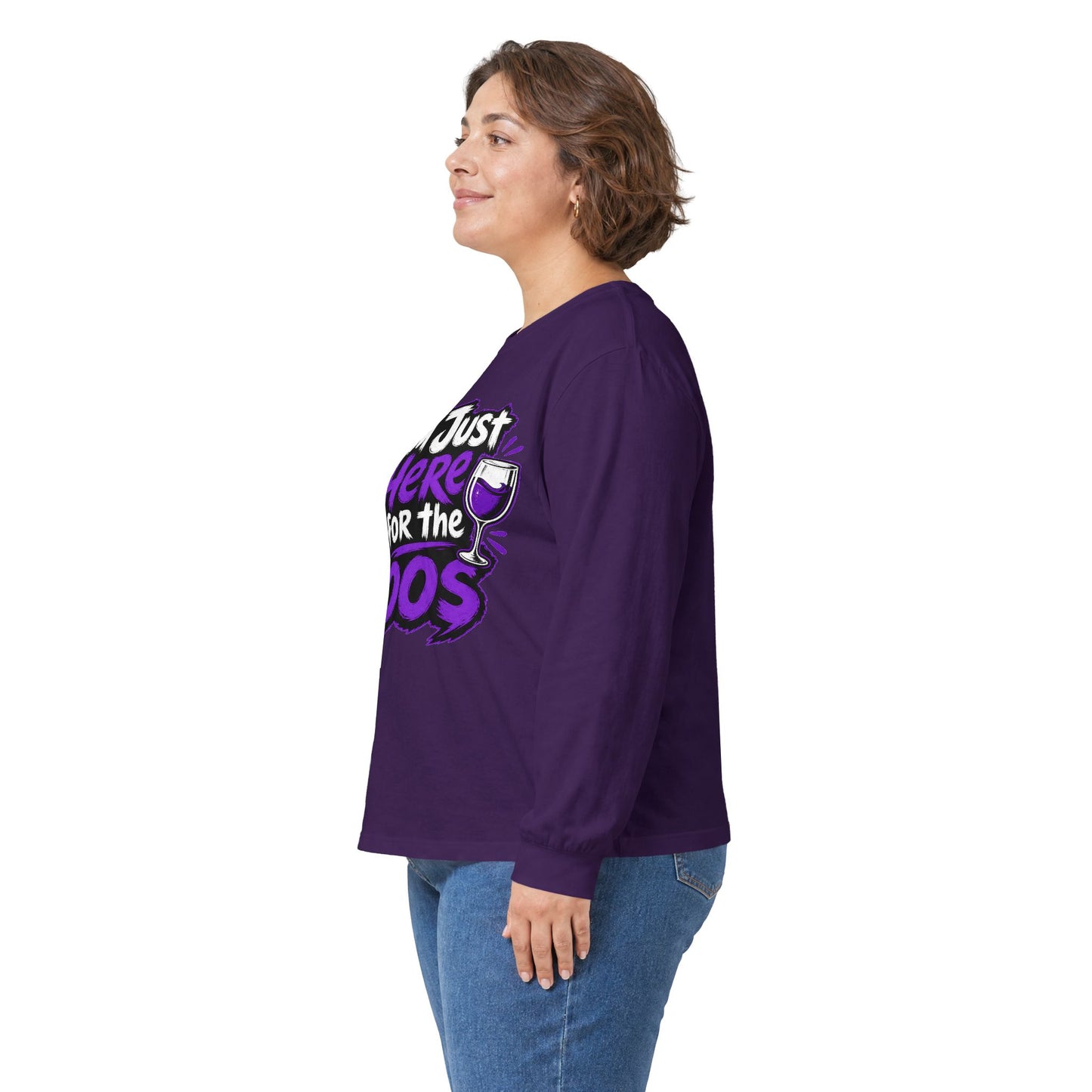 I'm Just Here for the Boos Halloween T-Shirt Ghosts & Cocktails Long Sleeve