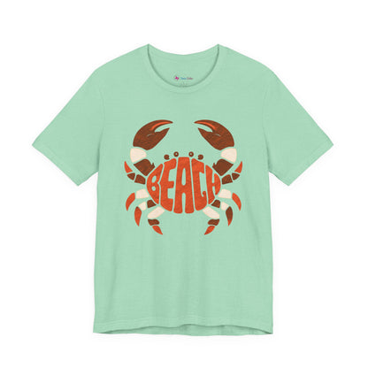 Beach Crab Graphic Tee — Retro Coastal Summer T-Shirt
