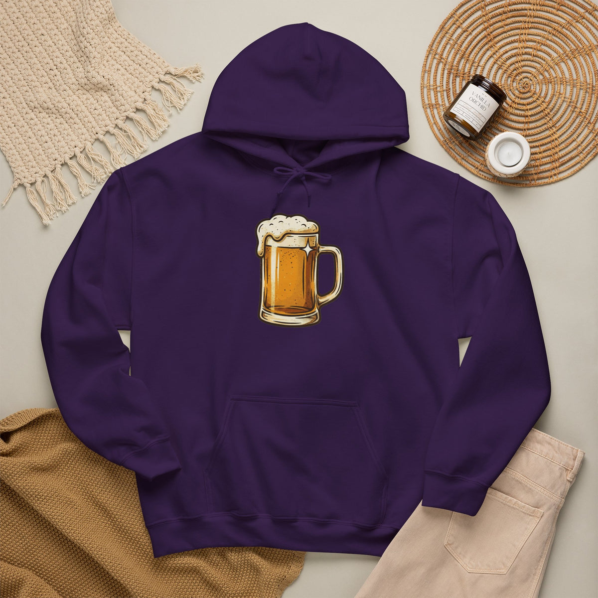 Beer Mug Hoodie — Cozy Beer Graphic Pullover for Brewers & Pub Lovers