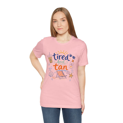 Tired but Tan Beach Graphic T-Shirt