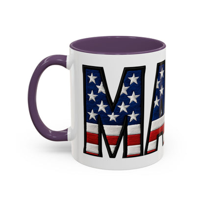 Patriotic AMERICA Flag MAMA Accent Coffee Mug 11 or 15oz