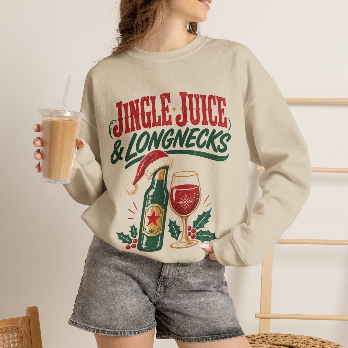 Jingle Juice & Longnecks Christmas Sweatshirt