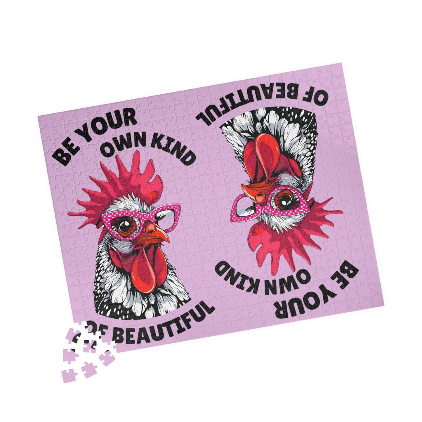 Be Your Own Kind of Beautiful Chicken Puzzle | Assorted Size Jigsaw Puzzles