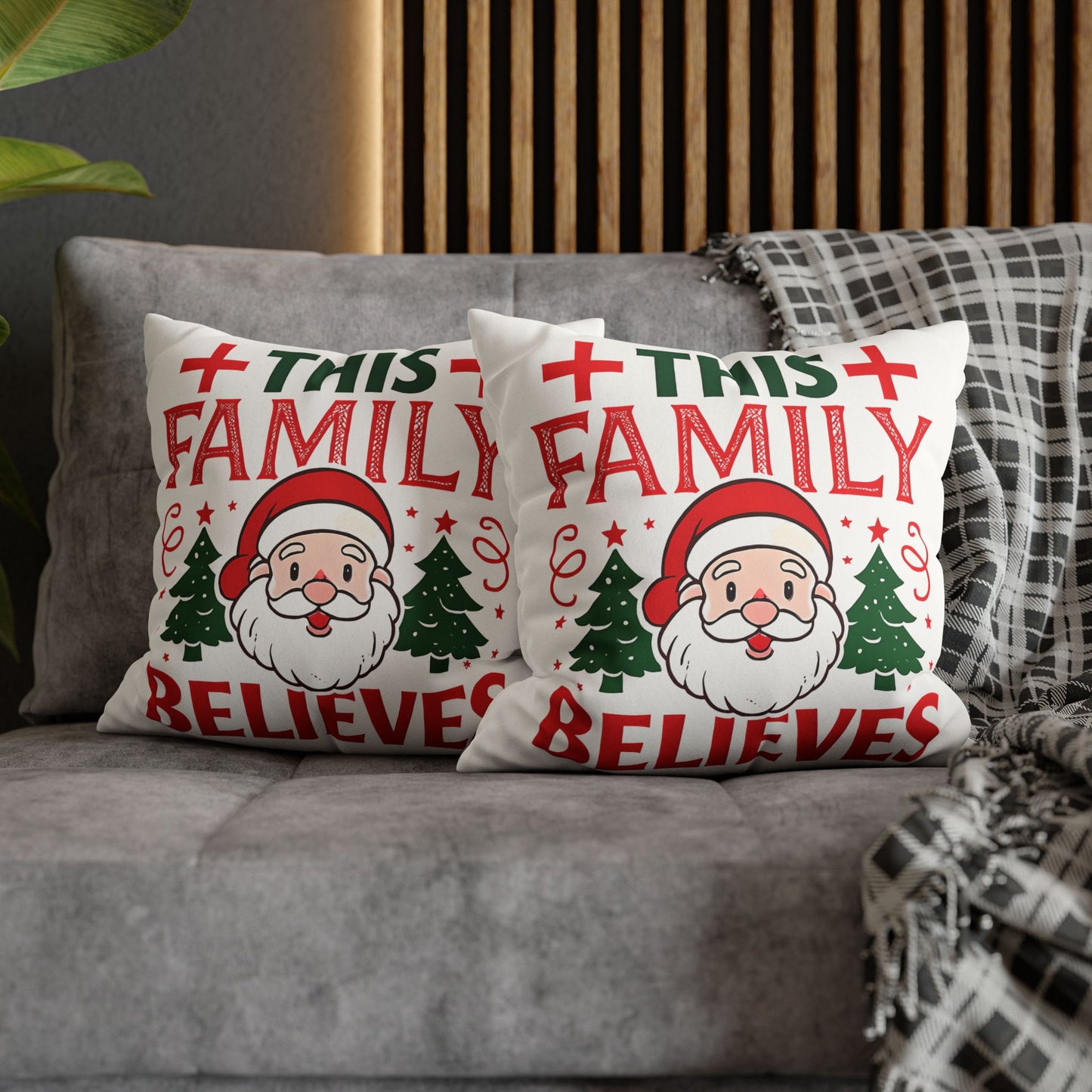Christmas Family Pillowcase This Family Believes Santa