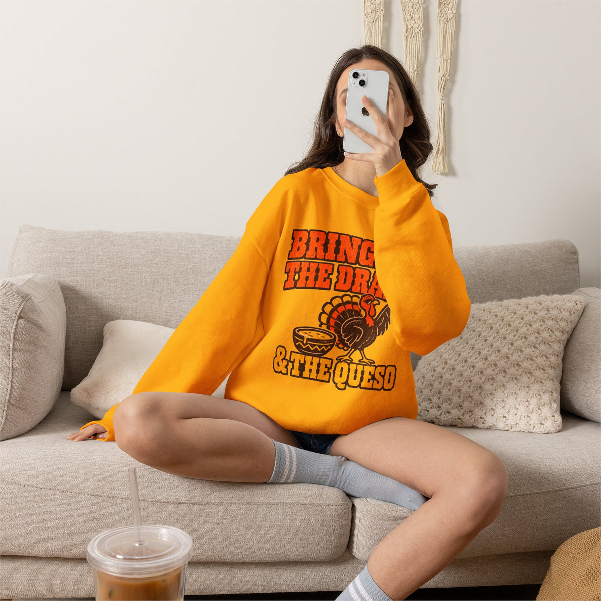 Bringing the Drama & the Queso Thanksgiving Sweatshirt