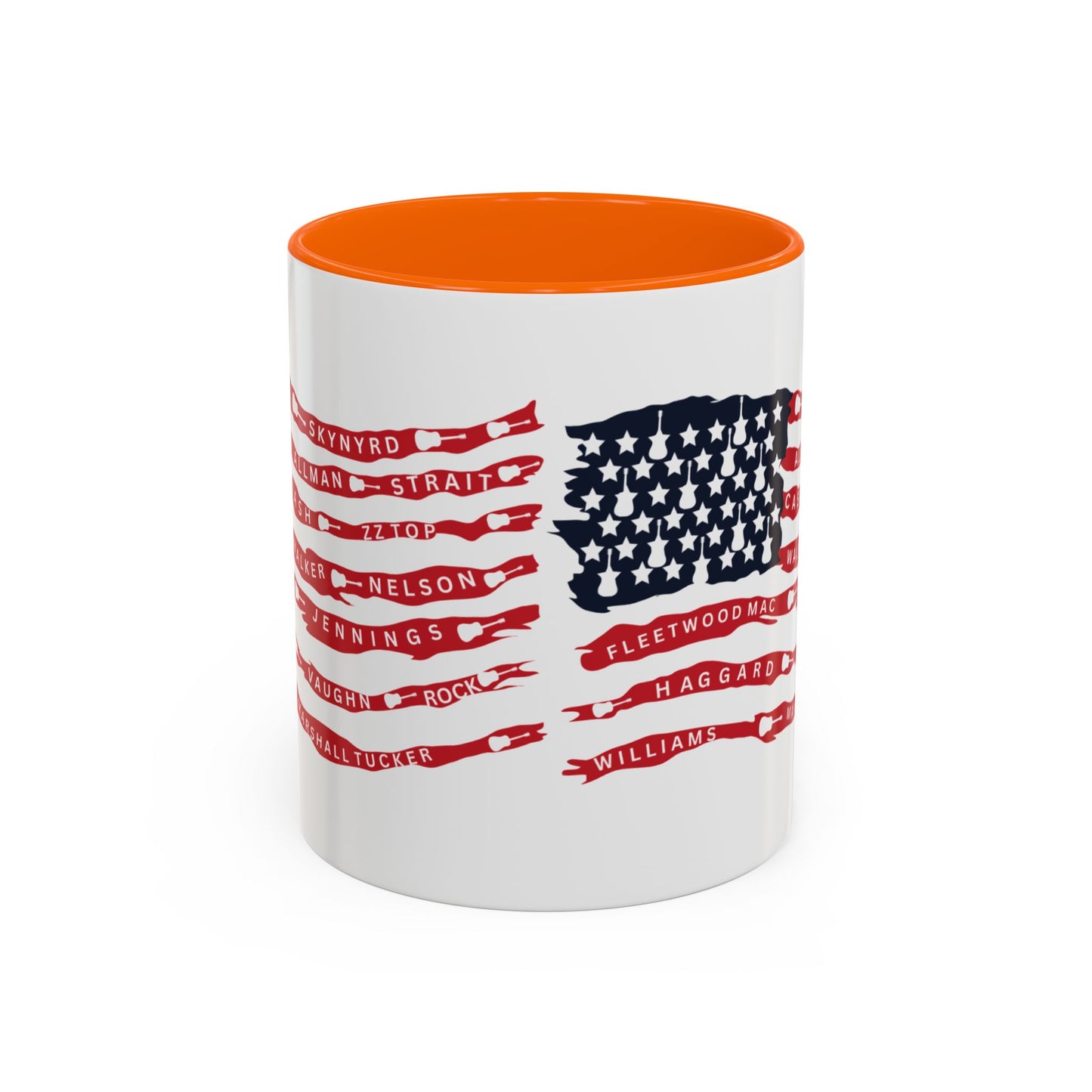 OG Southern Rock Bands & Country Greats USA Flag  Mug  11 or 15oz Coffee Cup
