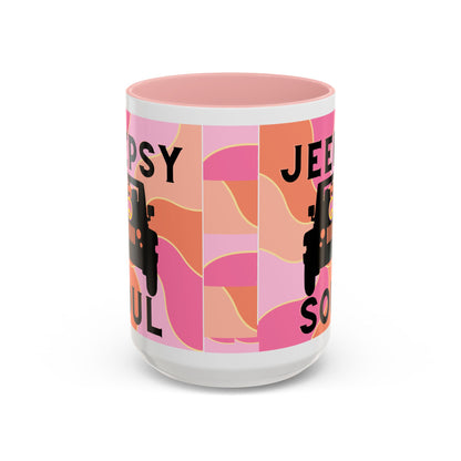 Jeepy Soul Accent Coffee Mug - 11 & 15oz - Stylish for Jeep Lovers