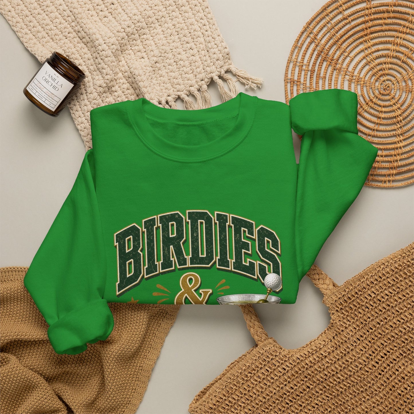 Golf Birdies & Dirties Crewneck Sweatshirt Golfing & Martini's