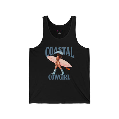 Coastal Cowgirl Surf Tank Top – Beachy Western Surfing Graphic Tank