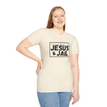 Somewhere Between Jesus & Jail T-Shirt