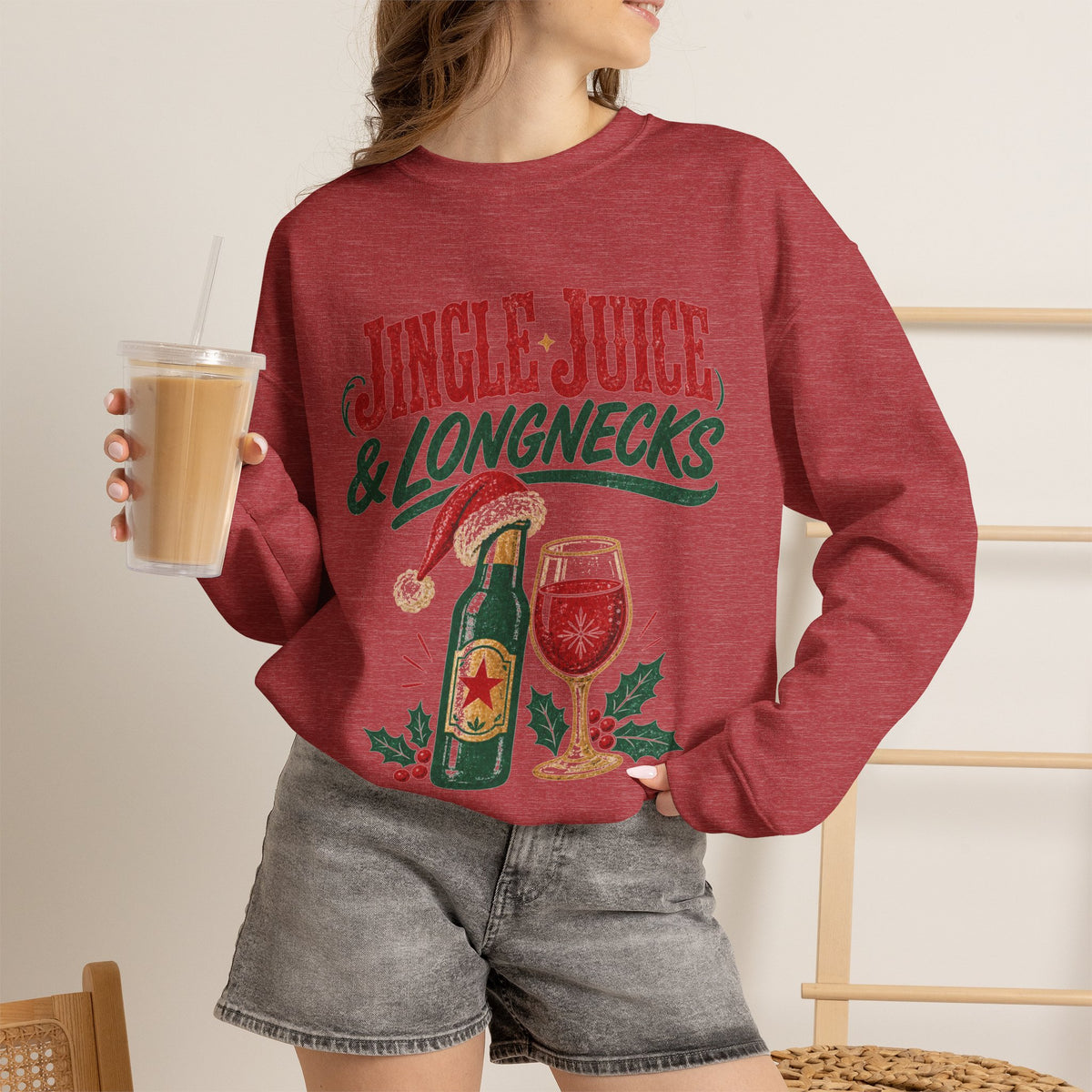 Jingle Juice & Longnecks Christmas Sweatshirt