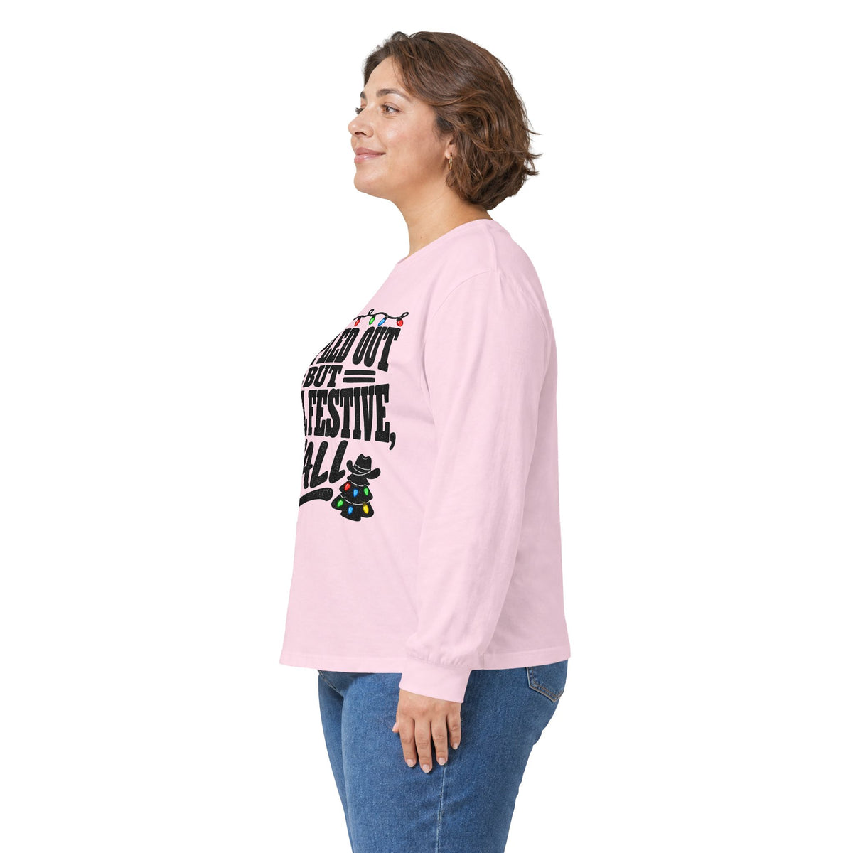 Peopled Out But Still Festive Y'all Christmas Long Sleeve Shirt