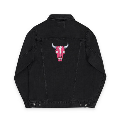 Western Bling Skull Denim Jacket - White, Black or Denim LOVE