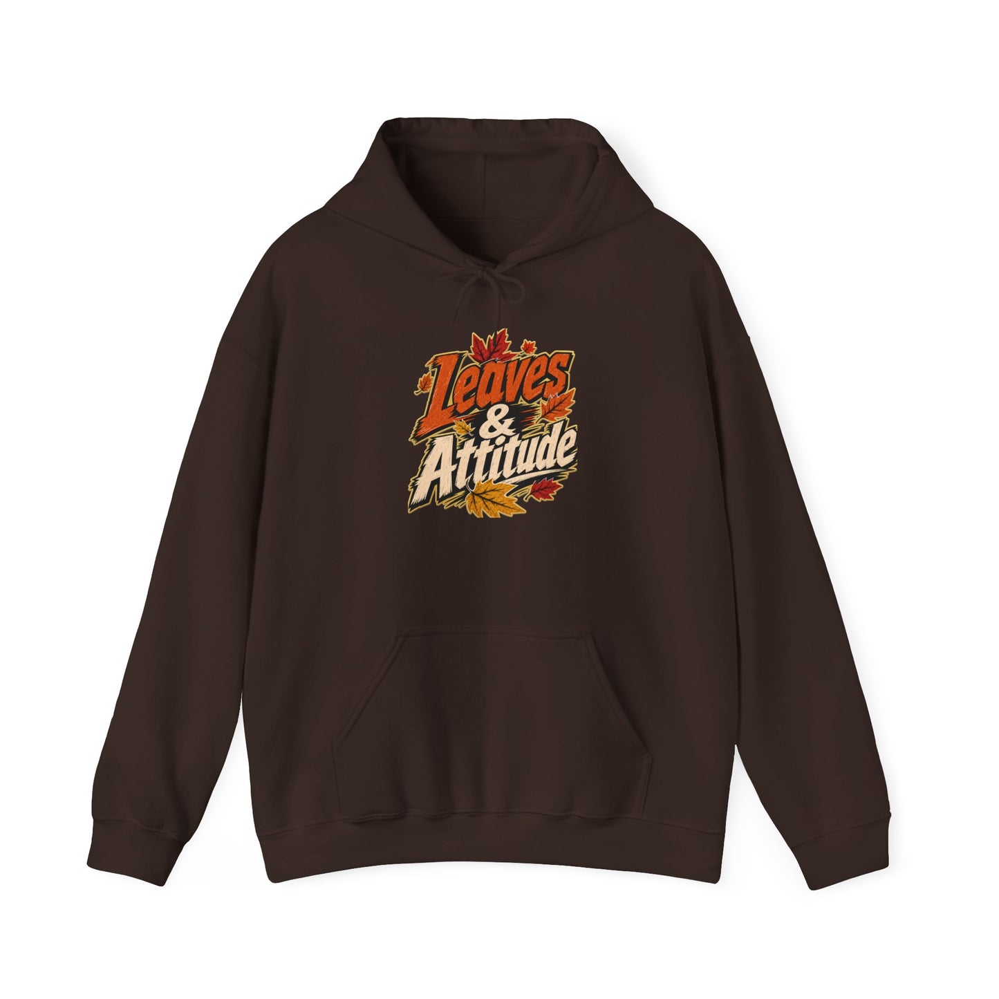 Leaves & Attitude Hoodie — Fall Graphic Pullover
