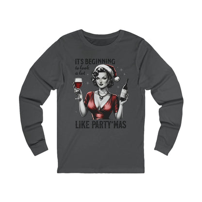 It's Beginning to Look a lot like PARTY*MAS Long Sleeve Christmas T-SHIRT