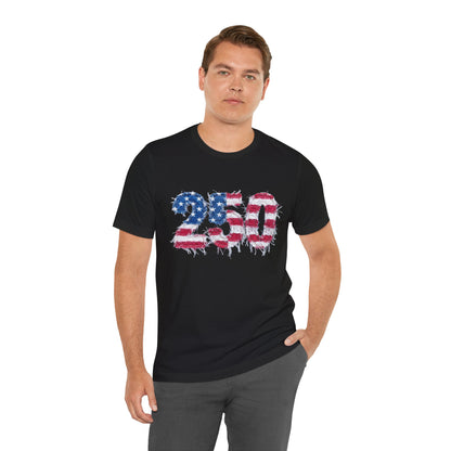 4th of July Frayed Patch Graphic Tee — Patriotic Independence Day T-Shirt