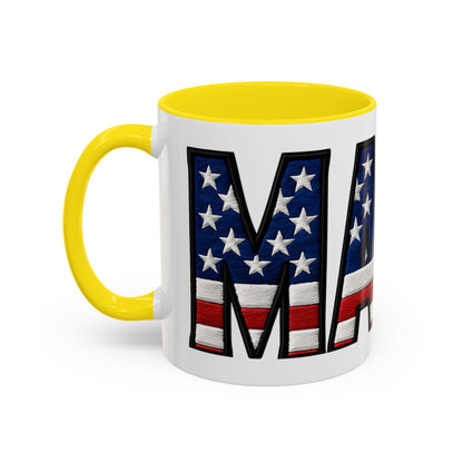 Patriotic AMERICA Flag MAMA Accent Coffee Mug 11 or 15oz