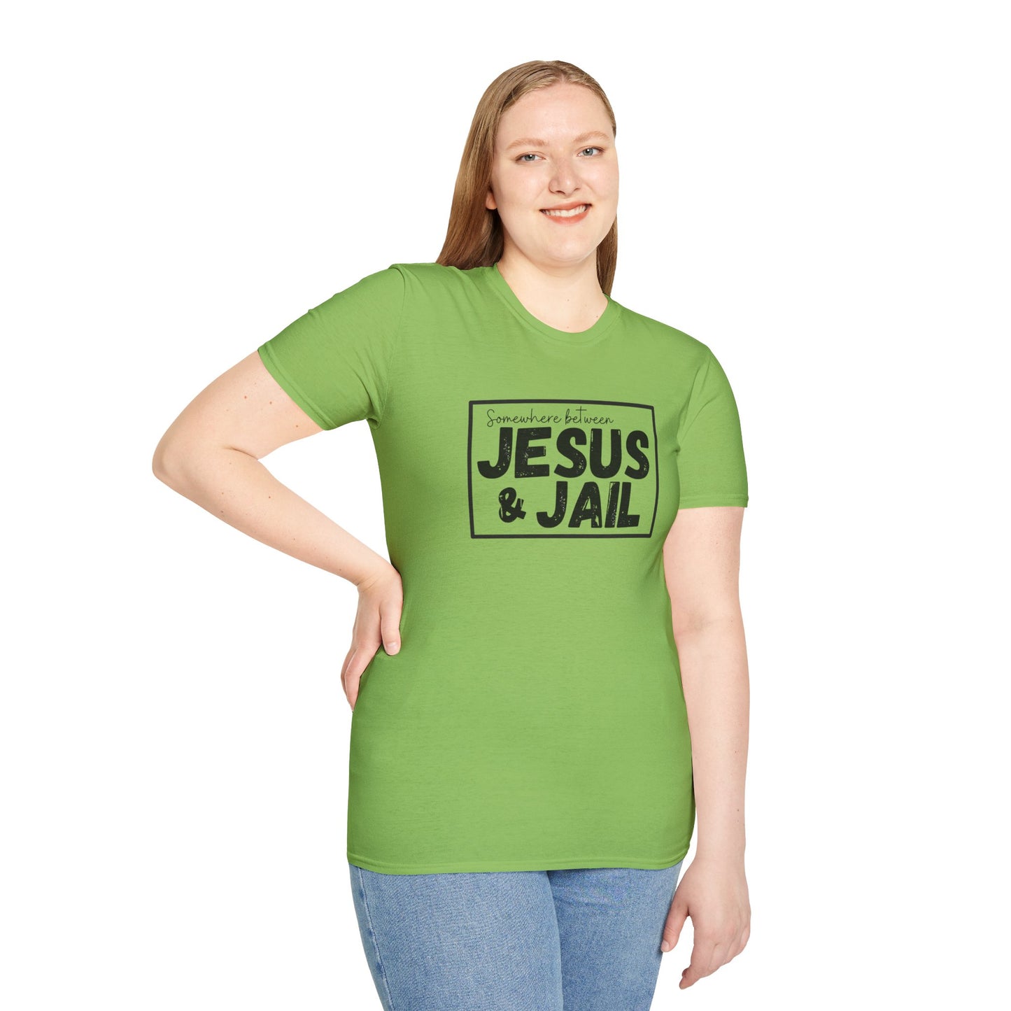 Somewhere Between Jesus & Jail T-Shirt