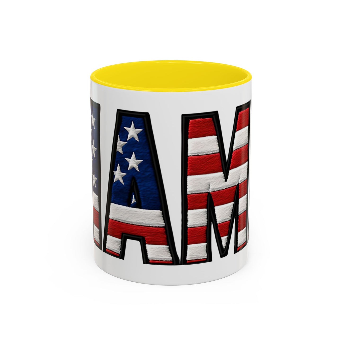 Patriotic AMERICA Flag MAMA Accent Coffee Mug 11 or 15oz