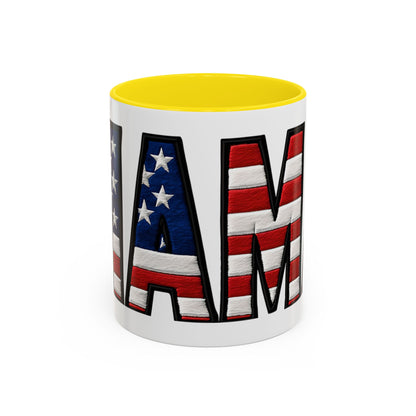 Patriotic AMERICA Flag MAMA Accent Coffee Mug 11 or 15oz