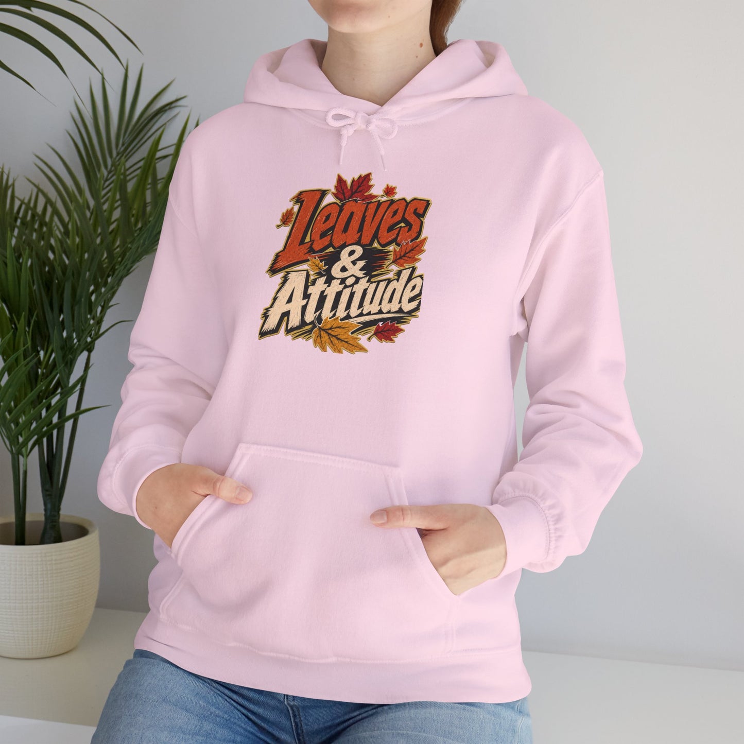 Leaves & Attitude Hoodie — Fall Graphic Pullover