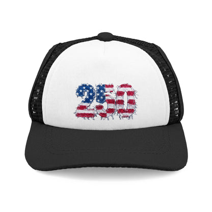 American Flag 250th 4th of July Dog Trucker Hat