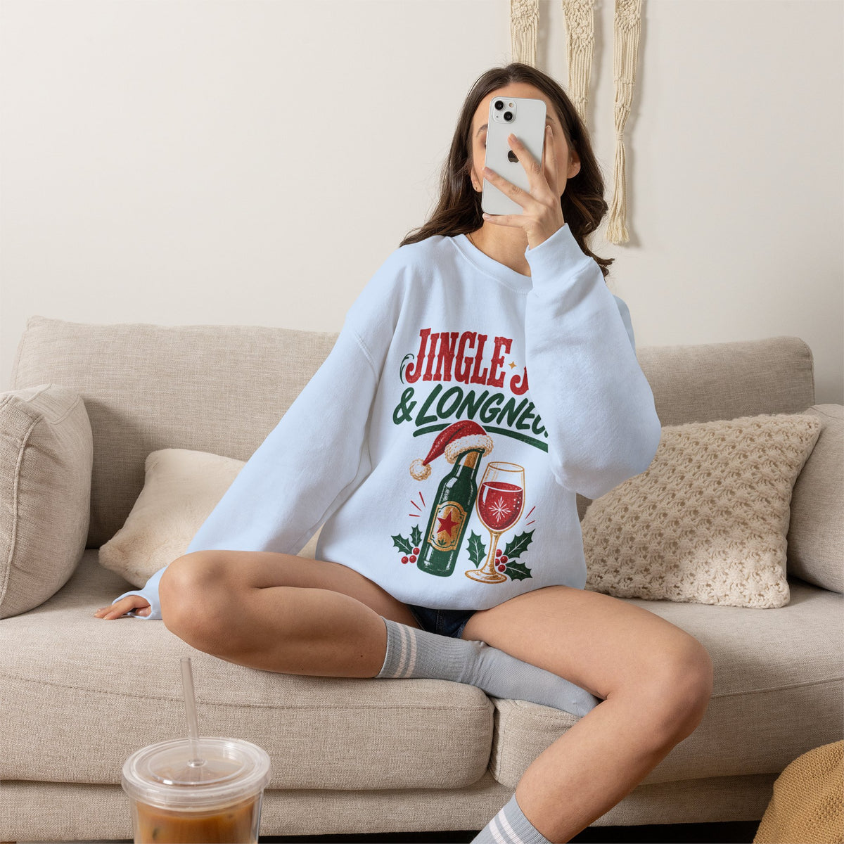 Jingle Juice & Longnecks Christmas Sweatshirt