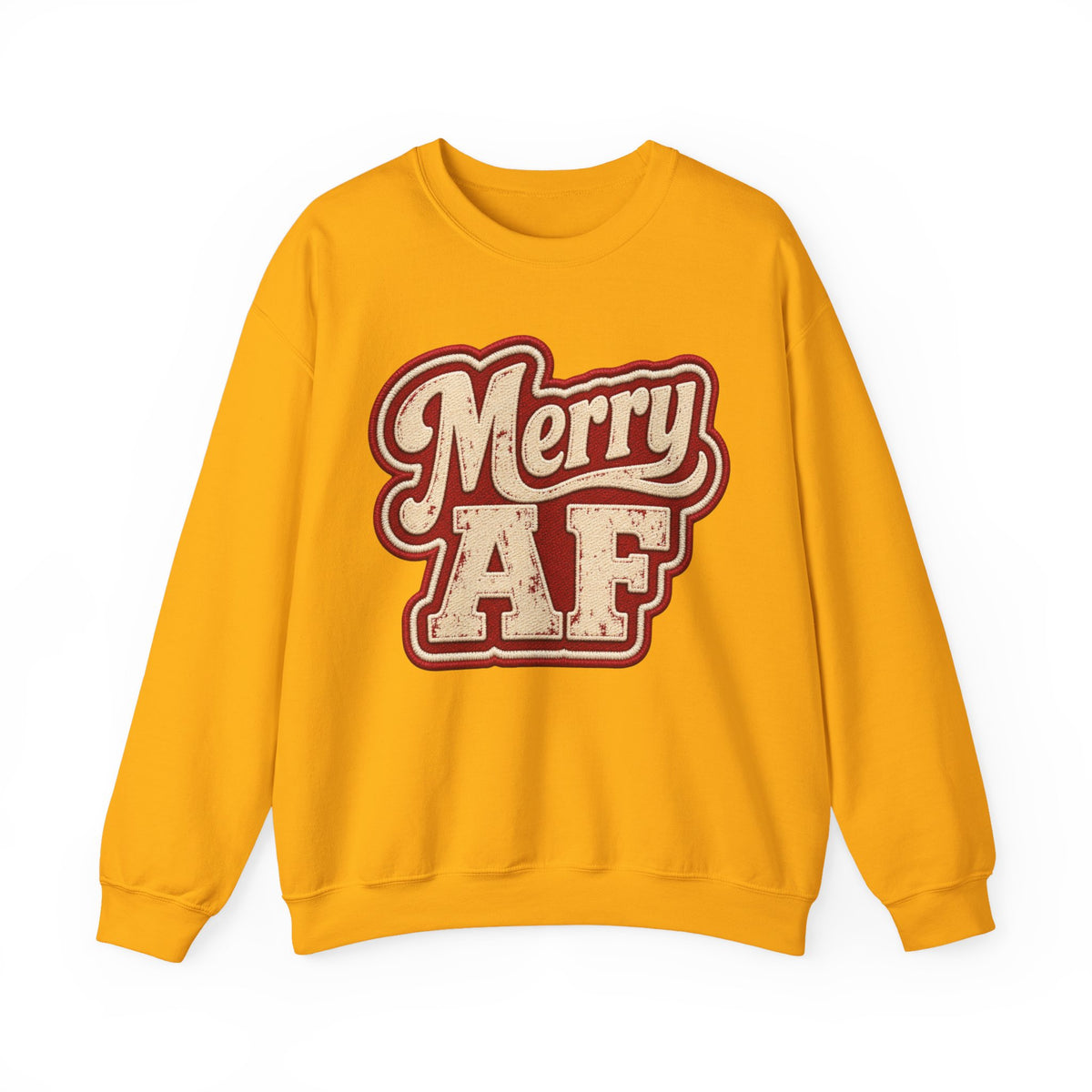 Merry AF Sweatshirt – Funny Retro Holiday Crewneck