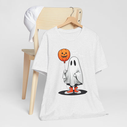 Ghost Tee with Orange Hightops and Pumpkin Balloon