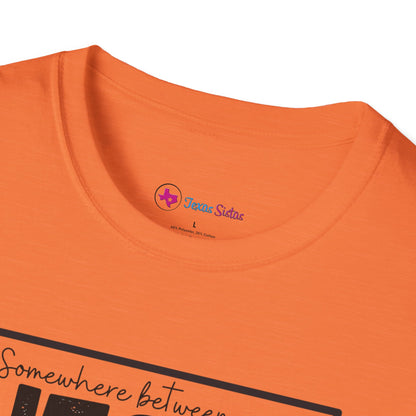 Somewhere Between Jesus & Jail T-Shirt