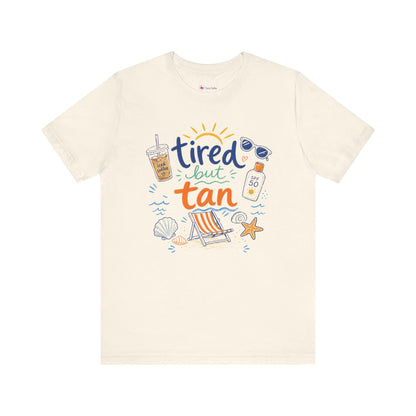 Tired but Tan Beach Graphic T-Shirt