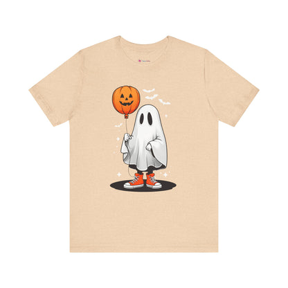 Ghost Tee with Orange Hightops and Pumpkin Balloon