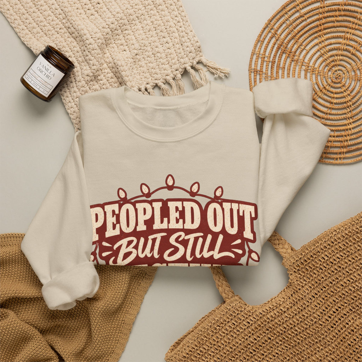 Peopled Out But Still Festive Y'all Christmas Sweatshirt