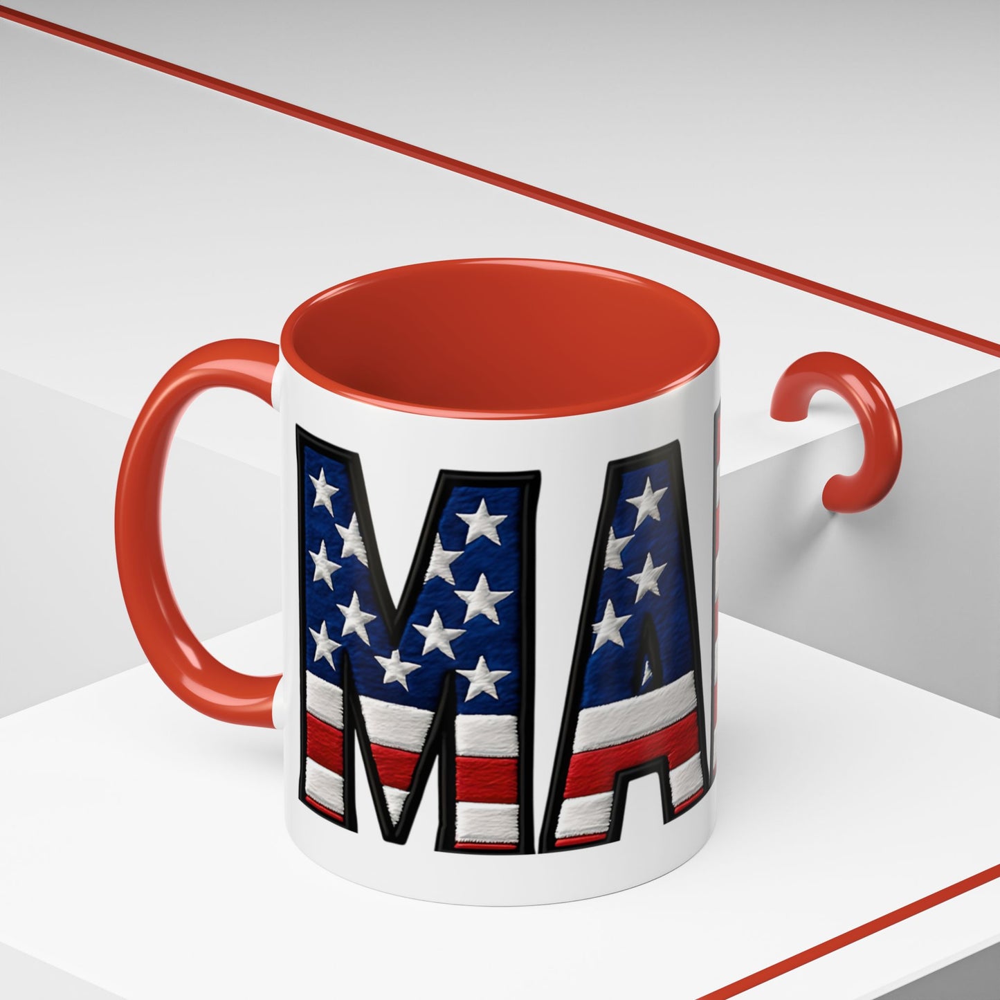 Patriotic AMERICA Flag MAMA Accent Coffee Mug 11 or 15oz