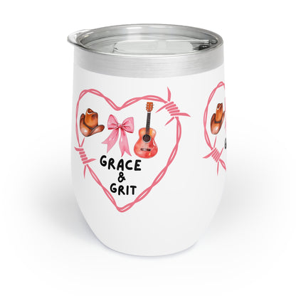 Grace & Grit Wine Tumbler - Perfect for Country Music Lovers