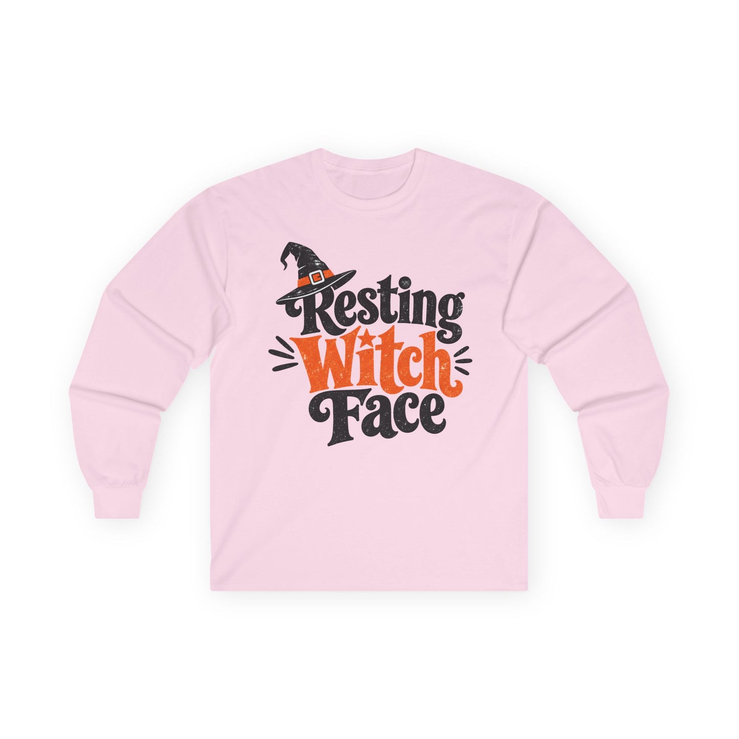 Resting Witch Face Long Sleeve T-Shirt — Funny Halloween Witch Shirt