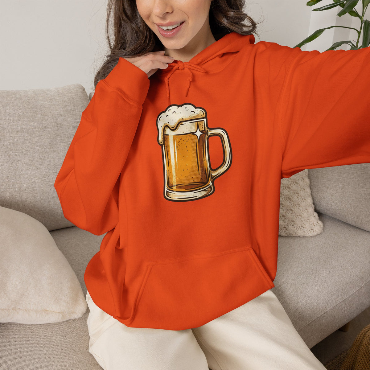 Beer Mug Hoodie — Cozy Beer Graphic Pullover for Brewers & Pub Lovers