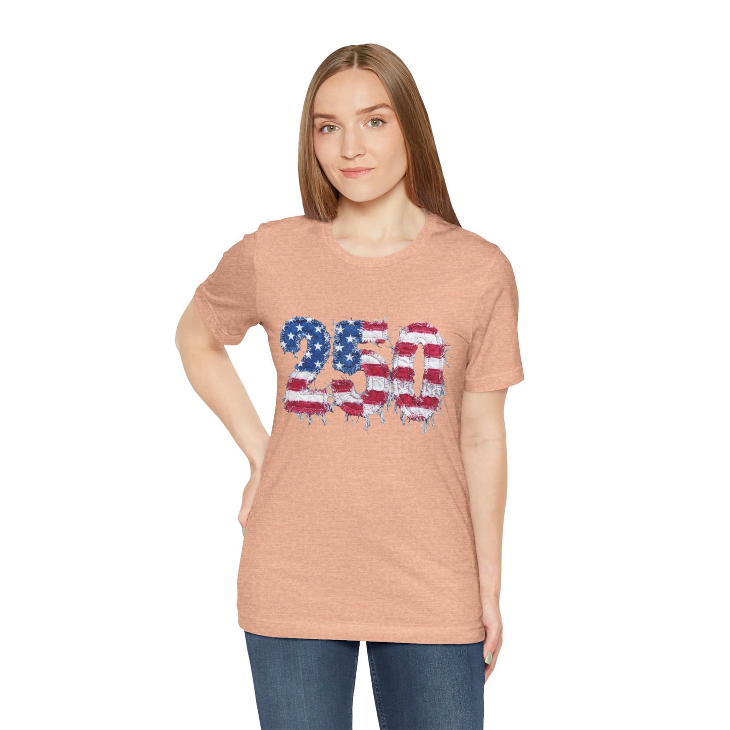4th of July Frayed Patch Graphic Tee — Patriotic Independence Day T-Shirt