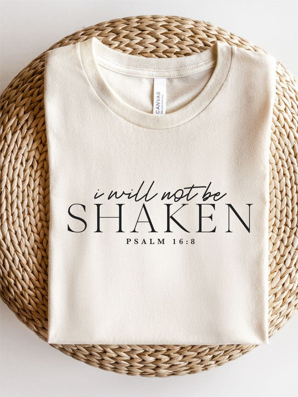 I Will Not Be Shaken PSALM 16  8 Short Sleeve Tee