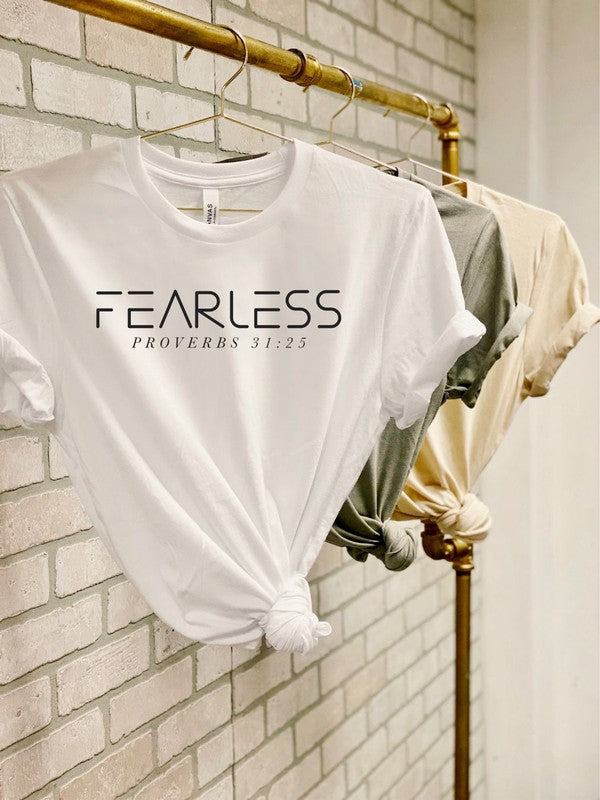 FEARLESS Proverbs 31 25  Boutique Tee