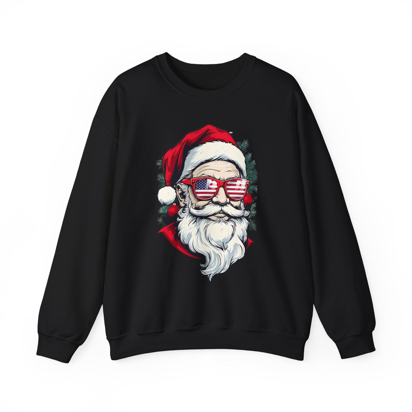 Christmas Santa Sweatshirt with USA Shades