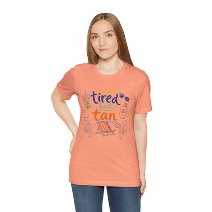 Tired but Tan Beach Graphic T-Shirt