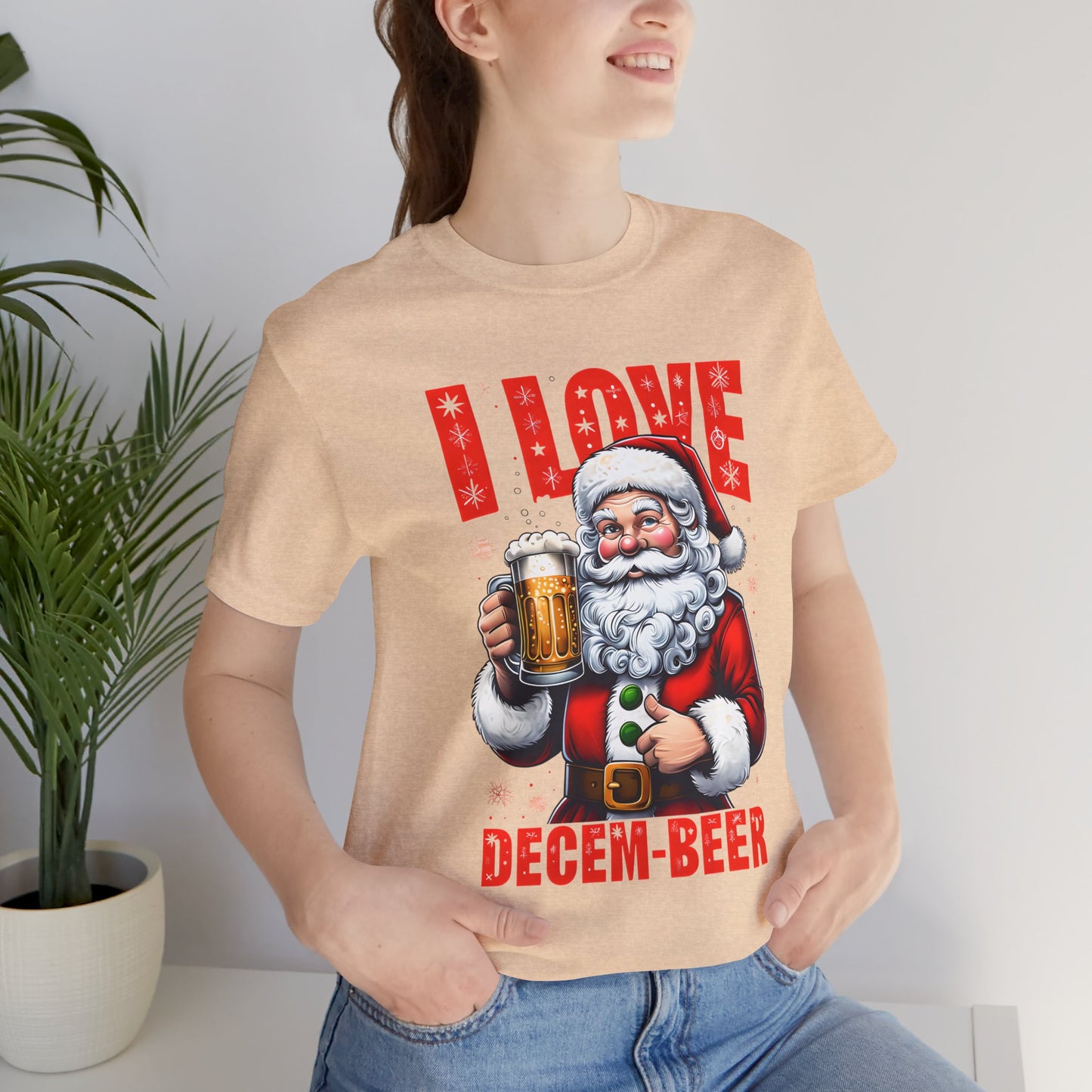 Funny Santa I LOVE DECEM-BEER T-Shirt