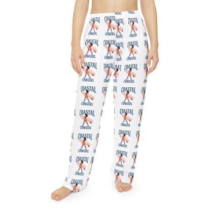 Coastal Cowgirl Pajama Pants — All-Over Print Beach Pattern